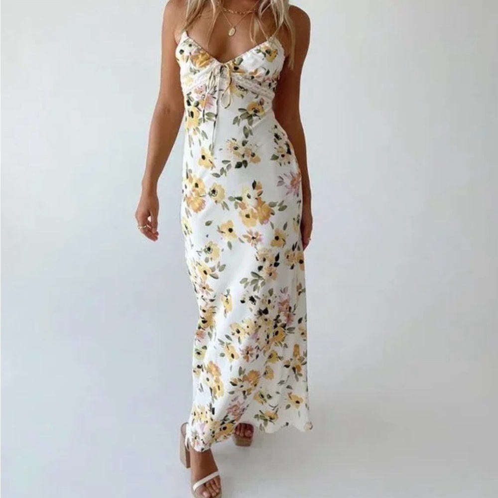 Princess Polly Floral Maxi Dress in Yellow and Pink - Picture 9 of 10